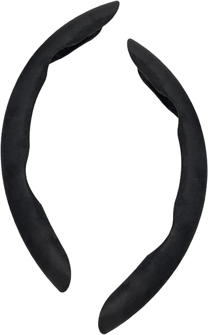 2 Pcs Car Steering Wheel Cover for Tesla Model S 2016 2017 2018 2019 2020 2021 2022-pr, Breathable All-Season Comfort Steering Wheel Cover Segmentation Wheel Cover Car Accessories (normal)