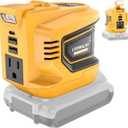 200W Power Inverter for Dewalt 20V, DC 20V to AC 110-120V Battery Inverter, Portable Power Station Generator, Charger Adapter Battery Powered Outlet with 2 USB Ports & 1 Type-C & 1 AC Outlet