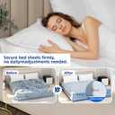 2 x Bed Sheet Holder Straps,Lock Bed Sheet Holder Corner Fitted Sheet Straps,Keep Sheets Firm & Tight,Fit All Mattress Size,Quick Easy Installation (white4pcs)