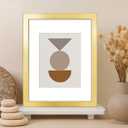 LaVie Home 14x18 Picture Frame Gold Poster Frame,Display Pictures 12x16 with Mat or 14x18 Without Mat, Stable and Sturdy Frame and Polished Plexiglass, Horizontal and Vertical Format of The Walls