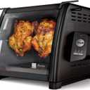 Ronco Showtime Large Capacity Rotisserie & BBQ Oven Modern Edition, Simple Switch Controls, Silicone Door Tie, Auto Shutoff, Includes Multipurpose Basket