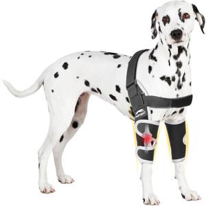 Dog Elbow Protector for Pets Elbow Dysplasia - Offers Elbow Support, Reflective Pet Recovery Suit Taper Collar Alternative, Helps Wound Healing, Prevents Licking, XXL