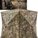 TIDEWE Hunting Blind 270See Through with Carrying Bag, 1-2& 2-3& 3-4 Person Pop Up Ground Blinds, Portable Resilient Hunting Tent (Forest Fade Camo)