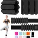 Ankle & Wrist Weights for Women Men, Set of 2, 1 lb/2 lb Each | Adjustable Arm & Leg Weights, Soft Silicone Weighted Bracelet For Pilates Yoga Dance Walking Running Swimming Weight Loss