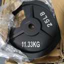 Fitvids Olympic Cast Iron 2-Inch Weight Plate for Strength Training & Weightlifting, 25 LB Pair