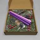 5 Pieces Christmas Wreath Advent Candle Holder Candle Centerpiece Decoration Christmas Advent Wreath with Candles Advent Candle Holder Wreath for Home School Advent Fireplace Church Decor (Classics)