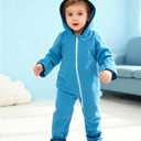 babygoal Baby Christmas Bunting Bodysuit Outfit, Hooded Animal Onesie Costume, Newborn Toddler Romper Jumpsuit (0-3 Months, Dinosaur)