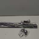 Curtain Rods for windows 28-78 inch, 5/8 inch Decorative Brown Splicing Heavy Duty Metal Curtain Rod set with Brackets