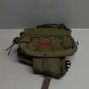 OneTigris Dog Backpack for Medium & Large Dogs, Nylon Backpack for Dogs Tactical Pet Backpack with Side Pockets for Hiking Walking Training Running (Green, Large)