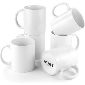 Amuse- Professional Grade Stoneware Mug- Sublimation Series- Set of 6 (11 oz)