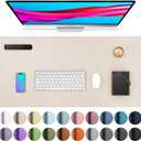 Aothia Large PU Leather Desk Pad Protector Non-Slip Mouse Pad & Writing Mat for Office/Home, Waterproof, Easy to Clean (31.5" x 15.7", Eggshell)