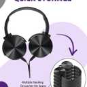 Kids Headphones 2 Pack for School Classroom Students Teens Children Toddler Boys Girls and Adult (HY450, 2 Black)