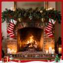 30 Pcs Dark Green Velvet Christmas Ornaments, 5 x 7 Inch Vintage Rustic Christmas Bows for Door Garlands, Gifts, and Xmas Home Outdoor Indoor Decoration