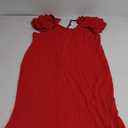 ZOMVA Plus Size 1X-4X Sparkly Glitter Formal Maxi A Line Dress Sparkle Wrap Ruffle Sleeve Prom Dresses Cocktail Evening Gown Red XXL