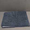 OLANLY Thick Bathroom Rugs 24x16, Extra Soft Absorbent Chenille Bath Rugs, Rubber Backing, Machine Wash Dry, Bath Mats for Bathroom Floor, Tub and Shower, Home Decor Accessories, Airy Blue