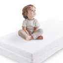 Babelio Ergonomic Zoning Crib Mattress Dual-Sided Memory Foam Waterproof 6" Thick Toddler Mattress with Zipper Cover, Fits Standard Crib