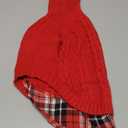 KYEESE Dog Sweater Soft Pullover Dog Sweaters for Small Dogs Girl Warm Turtleneck Small Dogs Sweater Stretchy Knitwear Cat Clothes with Gingham Patchwork Comfy Pet Coat for Fall Winter Cold Weather (Large13-19lbs, 2# Red)