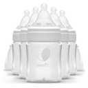 Evenflo Feeding Premium Proflo Venting Balance Plus Wide Neck Baby, Newborn and Infant Bottles - Developed by Pediatric Feeding Specialists - 5 Ounce (Pack of 6) (Clear/White)