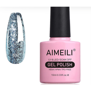 4 x  Winter Relective Glitter Gel Nail Polish Colors 652
