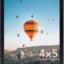 JCJMY 4x5 Picture Frame Black for Wall Hanging or Tabletop, Wall Mounting Horizontally or Vertically, 4 x 5 Wall Gallery Poster Photo Frame with Shatter Resistant Plexiglass, Black