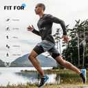 Mens Ankle Running Socks Cushioned Athletic Low Cut Short Socks for Men 5 Pack (9-12, White)