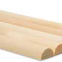 Split Wood Dowel Rods 12 Inch x 1/2 Inch Short Wooden Dowels, Pack of 50 Unfinished Fluted Molding Trim for DIY & Dowel Feature Wall, by Woodpeckers