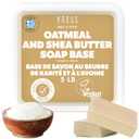 5Lb Oatmeal Soap Base - Bulk Melt and Pour Organic Soap Making Supplies - SLS/SLES Free, No Palm Oil, All Natural - Perfect for DIY Projects, Gentle on Skin, Moisturizing (80 Ounce (Pack of 1))