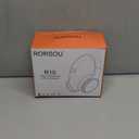 RORSOU R10 Over-Ear Headphones with Microphone, Lightweight Folding Stereo Bass Headset with 1.5M No-Tangle Cord, Portable Wired Headphones for Smartphone Tablet Computer MP3 / 4 (Pink)