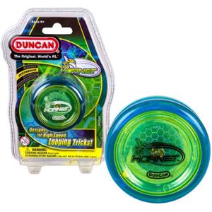 Duncan Toys Hornet Pro Looping Yo-Yo with String, Ball Bearing Axle and Plastic Body, Blue with Yellow Cap