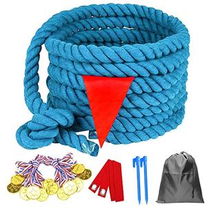 40 Feet Tug of War Rope for Kids and Adults, Outdoor Games Summer Outdoors Yard Backyard Camping Lawn Games for Field Day Family Reunion Birthday Party Team Building Activities Carnival Games