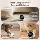 AEZ Pet Camera 1080P HD Lens Cat/Dog Camera Robot,Indoor Movable with Auto-Recharge, 2-Way Audio,Blinky Bot with Night Vision,Smart App Control for Cats/Dogs/Baby/Elderly (SD/Cloud Storage)
