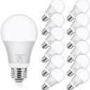 Yochoice 12Pack A19 LED Light Bulbs 100 Watt Equivalent 5000K Daylight White, No Flicker E26 Medium Screw Base Bulbs, 1100Lumens, Non Dimmable