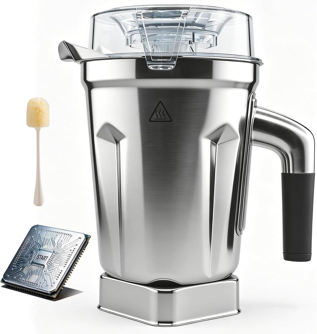 64oz Stainless Steel Blender Container Compatible with Vitamix