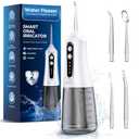 Water Flosser for Teeth Cleaning Pick: Portable Cordless Oral Irrigator350ML, 4 Modes 4 nozzles,IPX7 Waterproof Rechargeable Design – Perfect for Travel and Daily Deep Cleaning Gum Care at Home