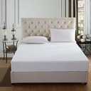 78 in. x 80 in. x 12 in. King Size Comfort Waterproof Mattress Protector Cover White