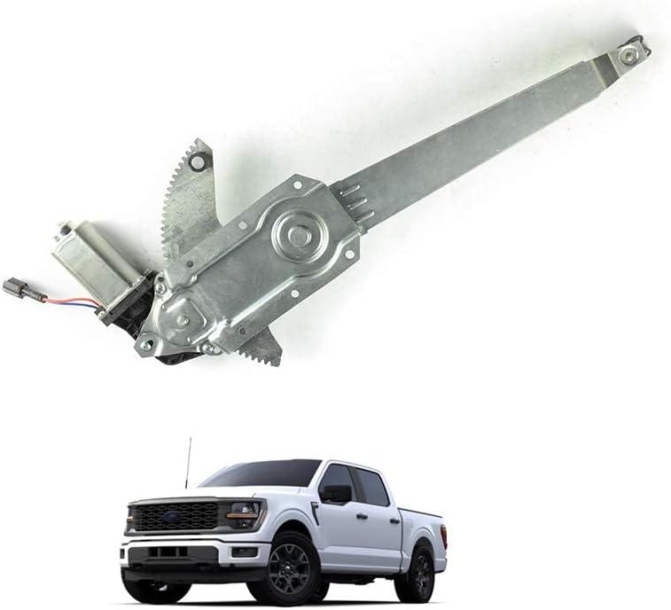 741-674 Front Left Driver Side New Window Regulator with Motor Fit 1981-1996 Ford F-150/F-250/Bronco 1981-1983 Ford F-100 1988-1997 Ford F-450 Replacement F6TZ1523209-AA