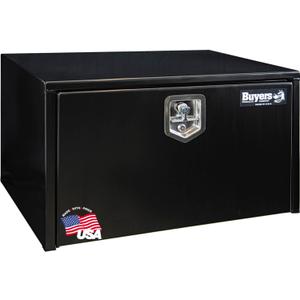 Buyers Products 1702303 Black Steel Underbody Truck Box, 18 x 18 x 30 Inch, Made In The USA, 14 Ga Black Steel Trailer/Truck Bed Tool Box, Weather-Resistant, Locking T-Latch