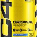 C4 Original Pre-Workout Powder For Endurance, Focus & Performance with 150mg Caffeine, Beta-Alanine, Creatine, Zero Sugar, 30 Servings, Icy Blue Razz (EXP 06/01/26)