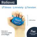 Candescent Stress Balls - Hand Therapy Relief for Anxiety, Fidget, Tension, Exercise Strengthener - Motivational Toys for Adults & Kids - Set of 2 (Crystal Blue, Ocean Blue)