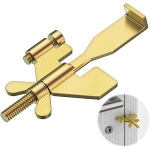 1 PCS Gold Portable Door Lock,Heavy-Duty Portable Door Lock for Home, Travel, Hotels, Apartments