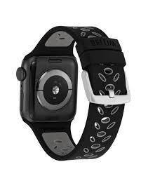 h WithIt Black / Grey spots silicone band for  42 and 44mm Apple Watch