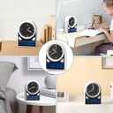 KWANWA 2-in-1 Analog Digital Alarm Clock Light Sensor LED Display, Snooze, 12Hr Format, Easy to Read for Kids Learning Time, Bedroom, Desk, Living Room Retro Design for Seniors, Teens, Children