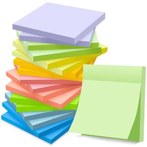 (18 Pads) Sticky Notes 3x3 inch, Self-Stick Pads Pastel Colors Sticky Note, Recyclable, Easy to Post for Home, Office, Notebook