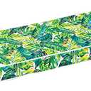 Outdoor Bench Cushion Waterproof, Bench Cushions for Outdoor Furniture, Patio Porch Swing Replacement Seat Pad with Ties for Garden Backyard, 48 x 18 Inch Green Flowers
