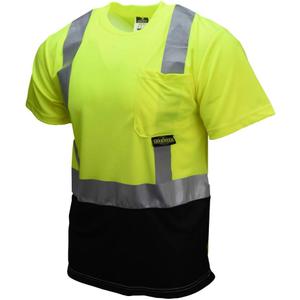 Radians ST11B Type R Class 2 Short Sleeve Black Bottom T-Shirt - Orange/Black - Size 2X (Medium)
