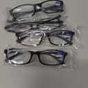 Gaoye Professional Reading Glasses for All Day - Computer Readers with Blue Light Protection - Value Pack of 4. + 0.75, Black