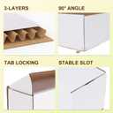 WIFTREY 12x4x4 inches Shipping Boxes Pack of 20, White Corrugated Cardboard Box 12"L x 4"W x 4"H for Shipping, Packaging, Moving, Mailing