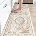 DEXI Kitchen Mats for Floor Cushioned, 23x59 Extra Large Wide Runner Rug Non Slip, Waterproof Soft Comfort Standing Padded Anti Fatigue Decorative, Ivory Beige