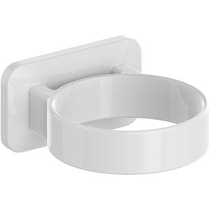 RAIKEDR Hair Dryer Holder Wall Mounted, Bathroom Blow Dryer Stand, Self Adhesive Blow Hair Dryer Hanging Loop, Compatible with Most Hair Dryers (White, L 3.7”×W 2.1”×H 4.3”)