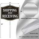 Shipping and Receiving Sign 12" x 10" With 28" Long Metal Stakes Packages Sign With Stand Aluminum Outdoor Use Yard Business Sign